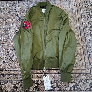 Zara green bomber